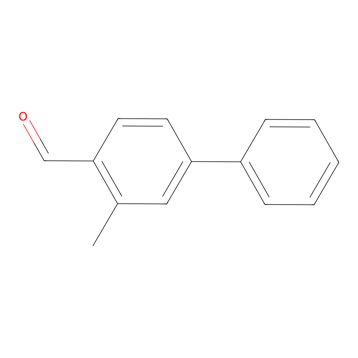 3-Methyl-biphenyl-4-carboxaldehyde molecular structure, CAS 1071024-65-1
