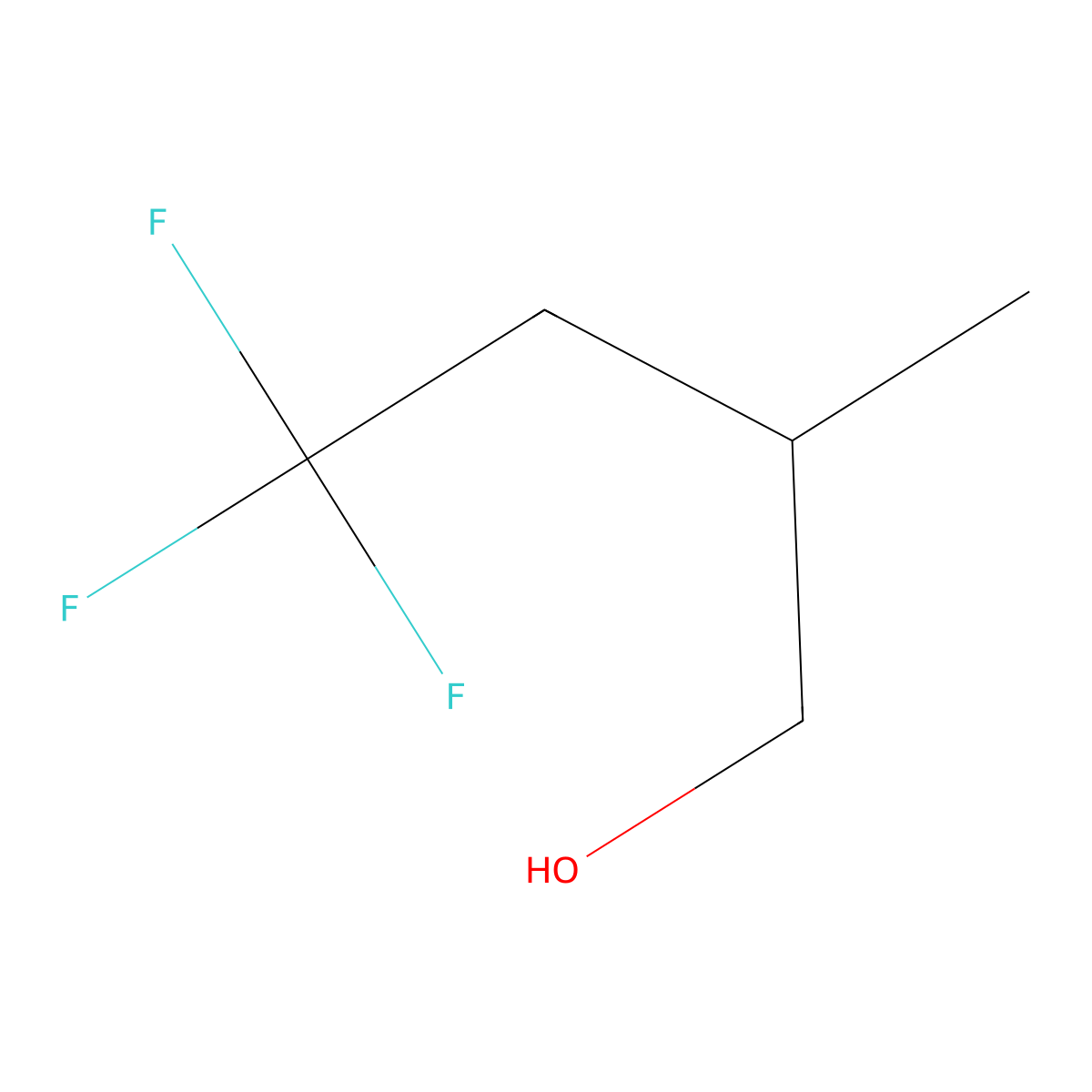 4,4,4-Trifluoro-2-methylbutan-1-ol molecular structure, CAS 107103-95-7
