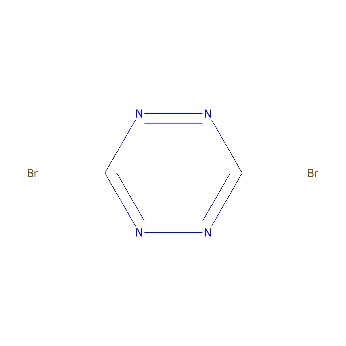 3,6-Dibromo-1,2,4,5-tetrazine molecular structure, CAS 1071030-18-6