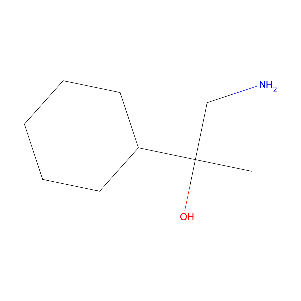 1-Amino-2-cyclohexylpropan-2-ol molecular structure, CAS 1071030-34-6