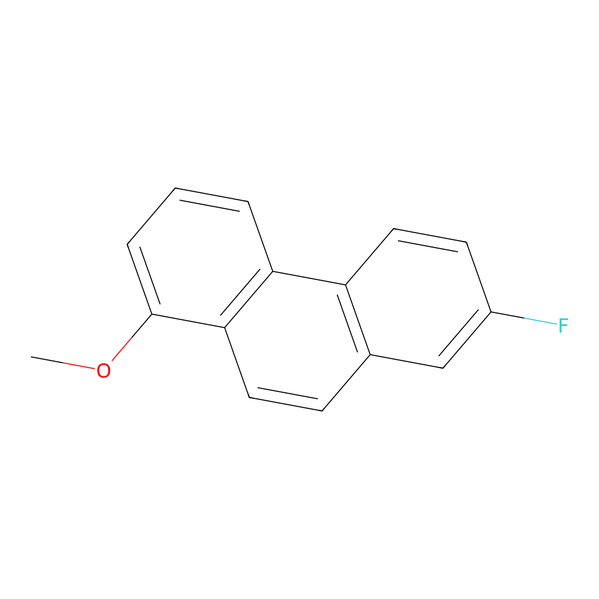 7-Fluoro-1-methoxyphenanthrene molecular structure, CAS 1071038-97-5
