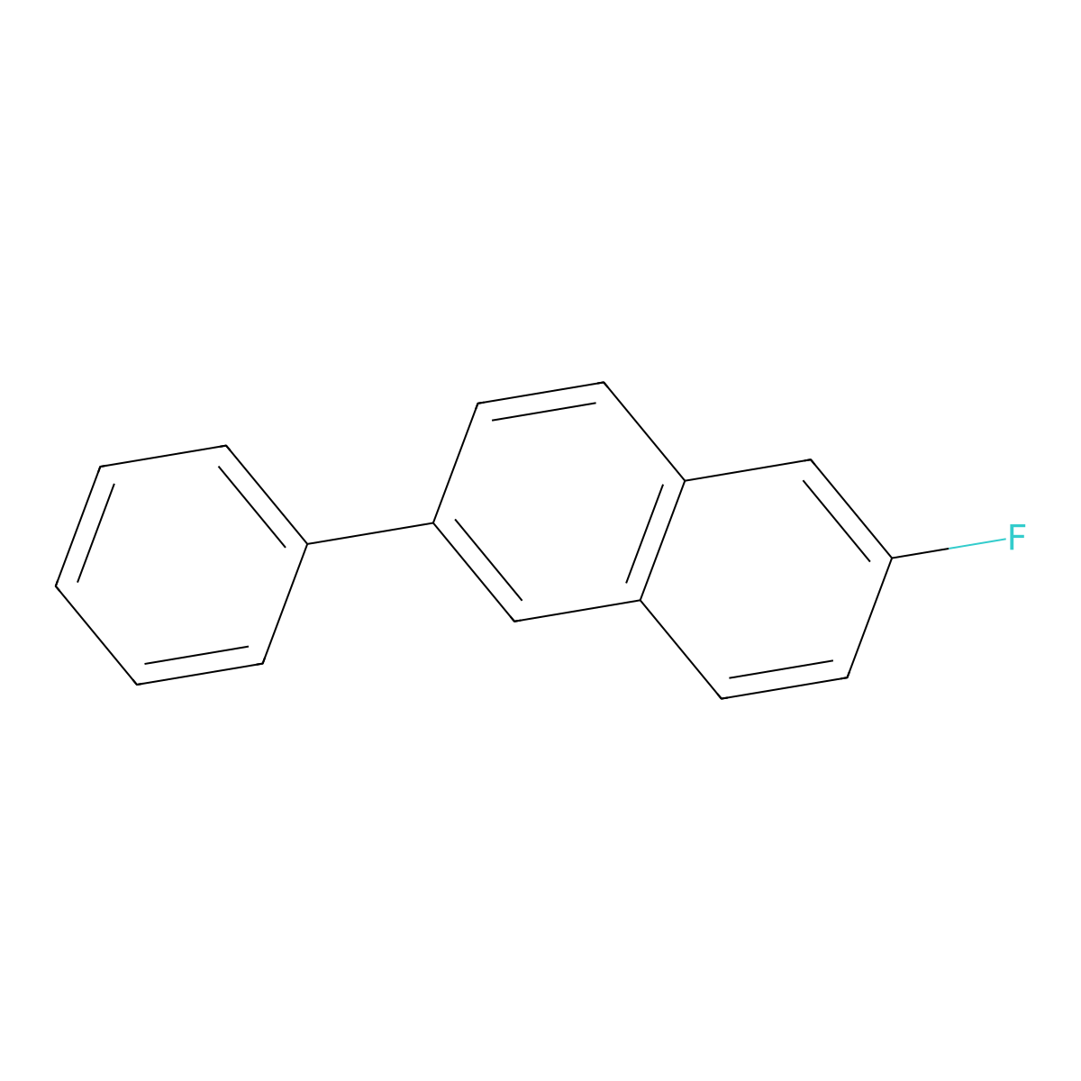 6-Fluoro-2-phenylnaphthalene molecular structure, CAS 1071042-35-7