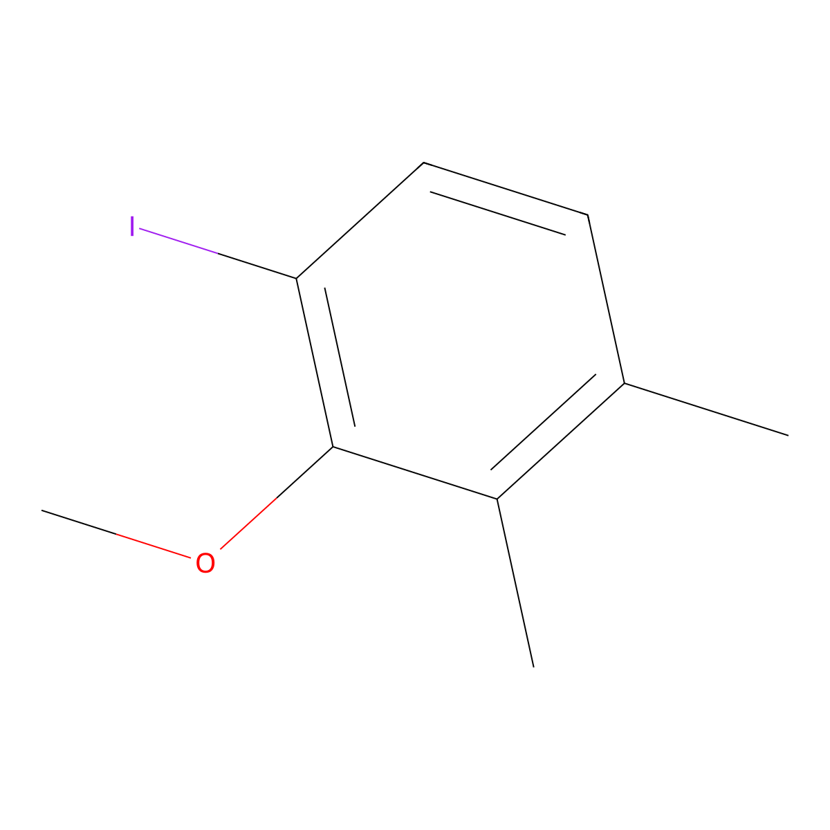 1-Iodo-2-methoxy-3,4-dimethylbenzene molecular structure, CAS 1071068-93-3