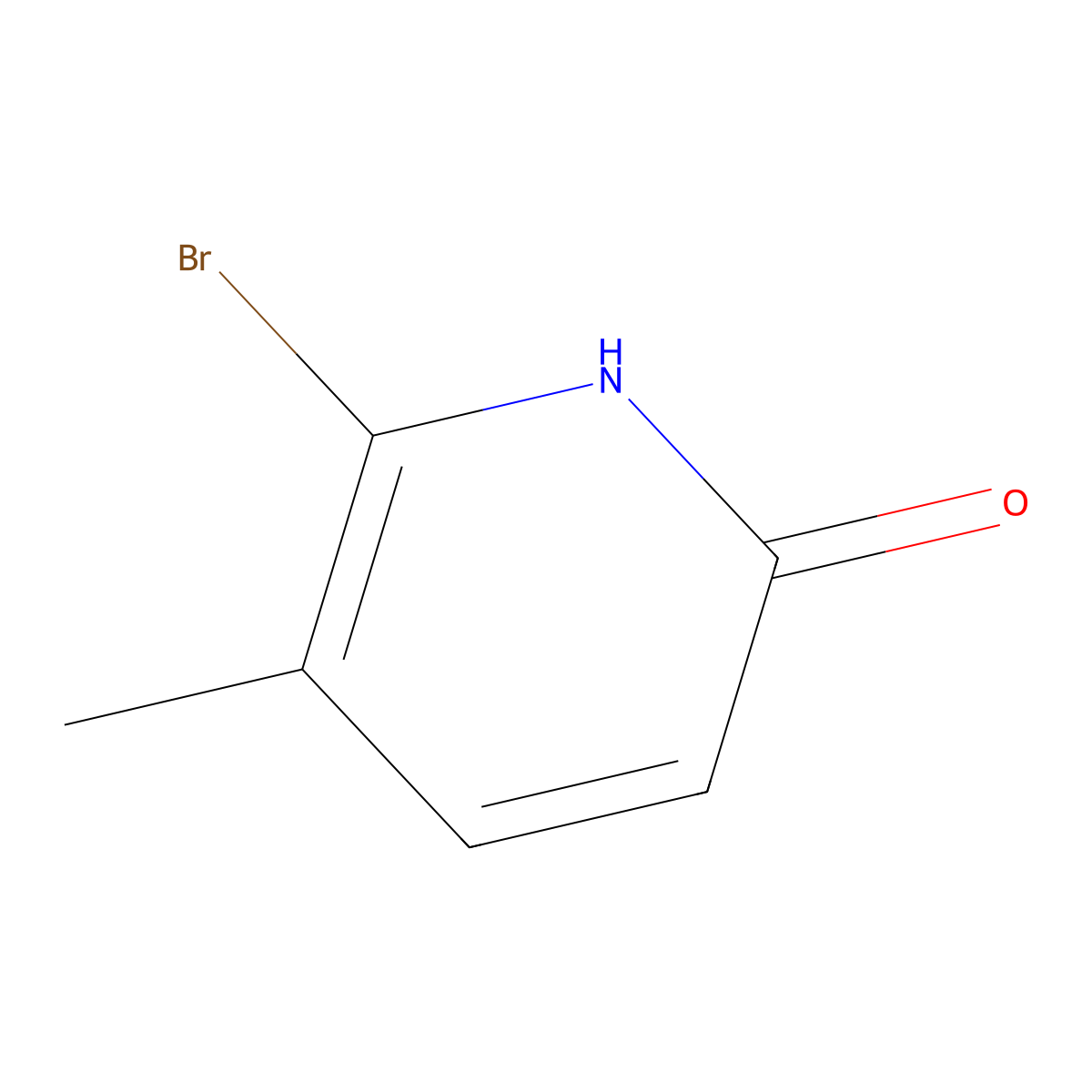 6-Bromo-5-methylpyridin-2-ol molecular structure, CAS 1071071-71-0