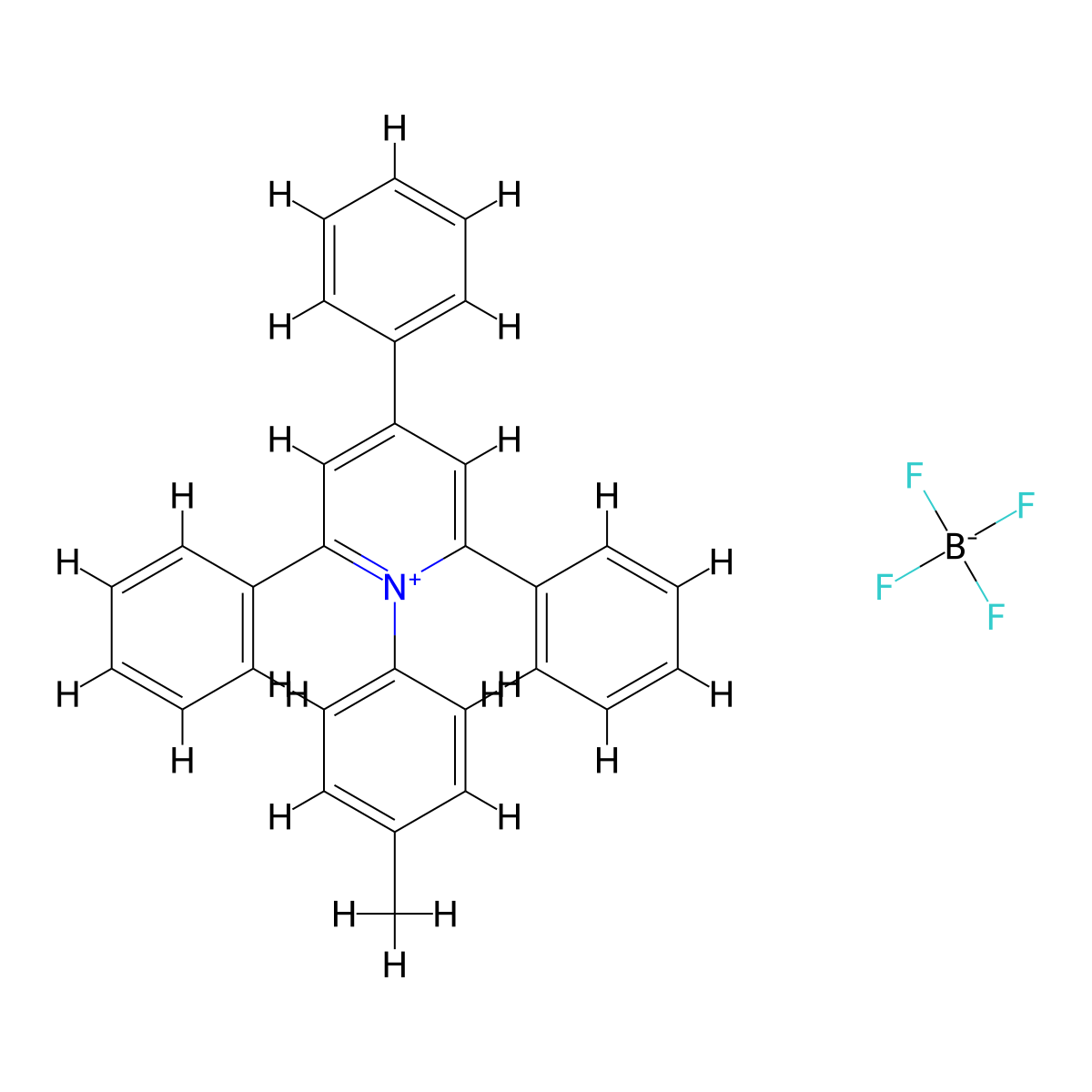 1-(4-Methylphenyl)-2,4,6-triphenylpyridinium tetrafluoroborate molecular structure, CAS 107108-26-9