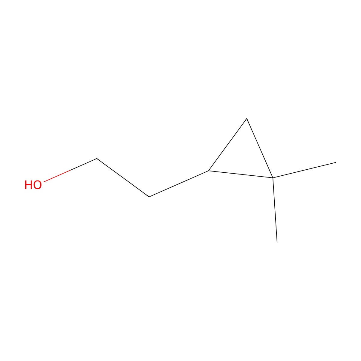 2-(2,2-Dimethylcyclopropyl)ethan-1-ol molecular structure, CAS 1071087-95-0