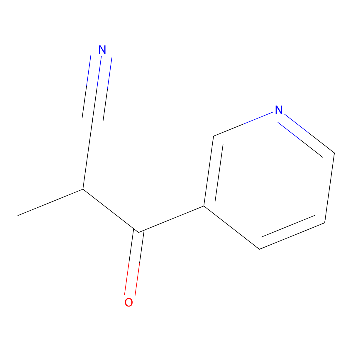 2-Methyl-3-oxo-3-(pyridin-3-yl)propanenitrile molecular structure, CAS 1071089-08-1
