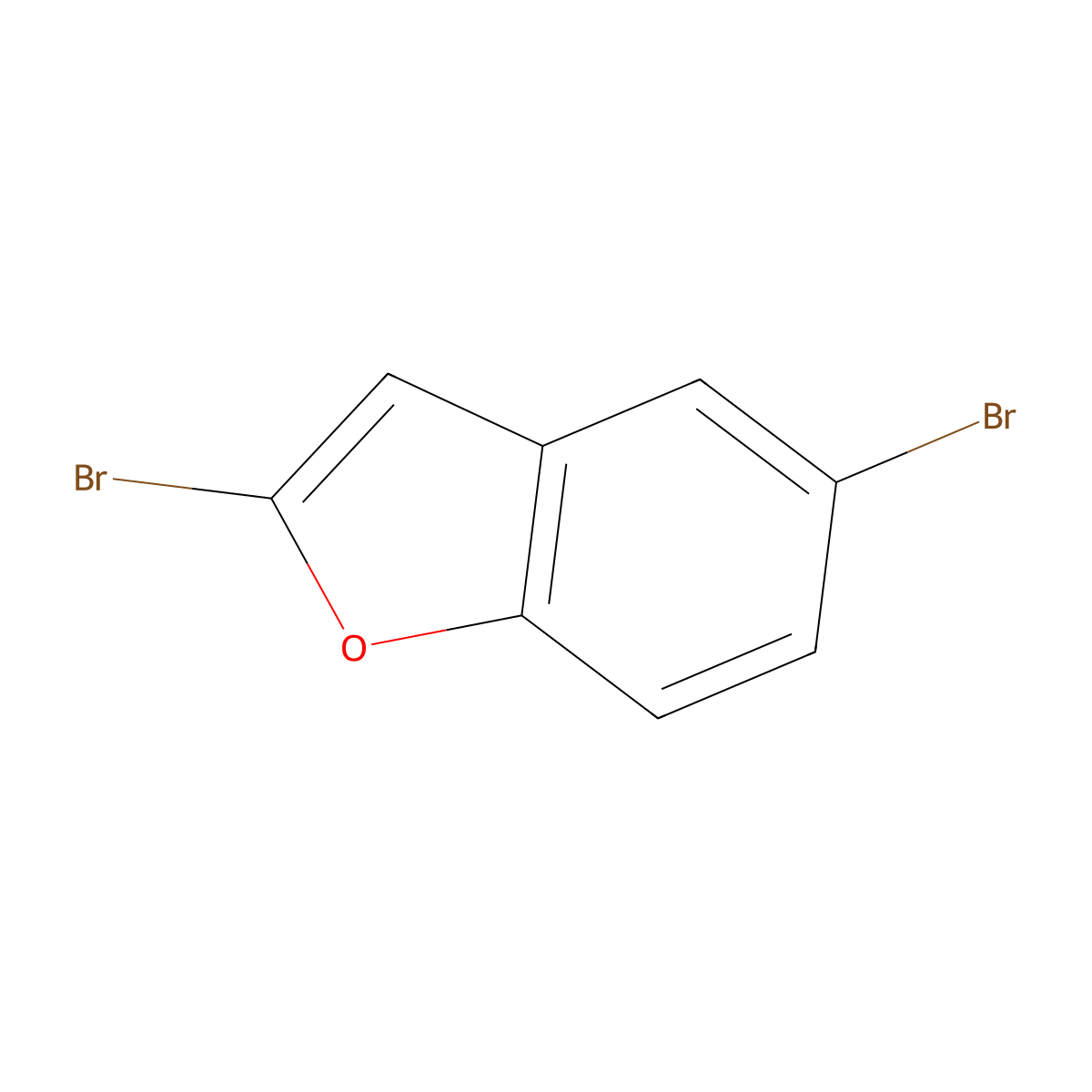 2,5-Dibromobenzofuran molecular structure, CAS 1071108-97-8