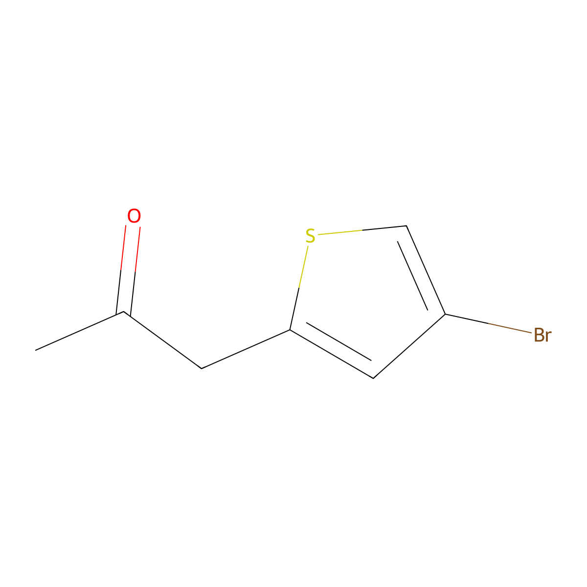 1-(4-Bromothiophen-2-yl)propan-2-one molecular structure, CAS 1071110-19-4