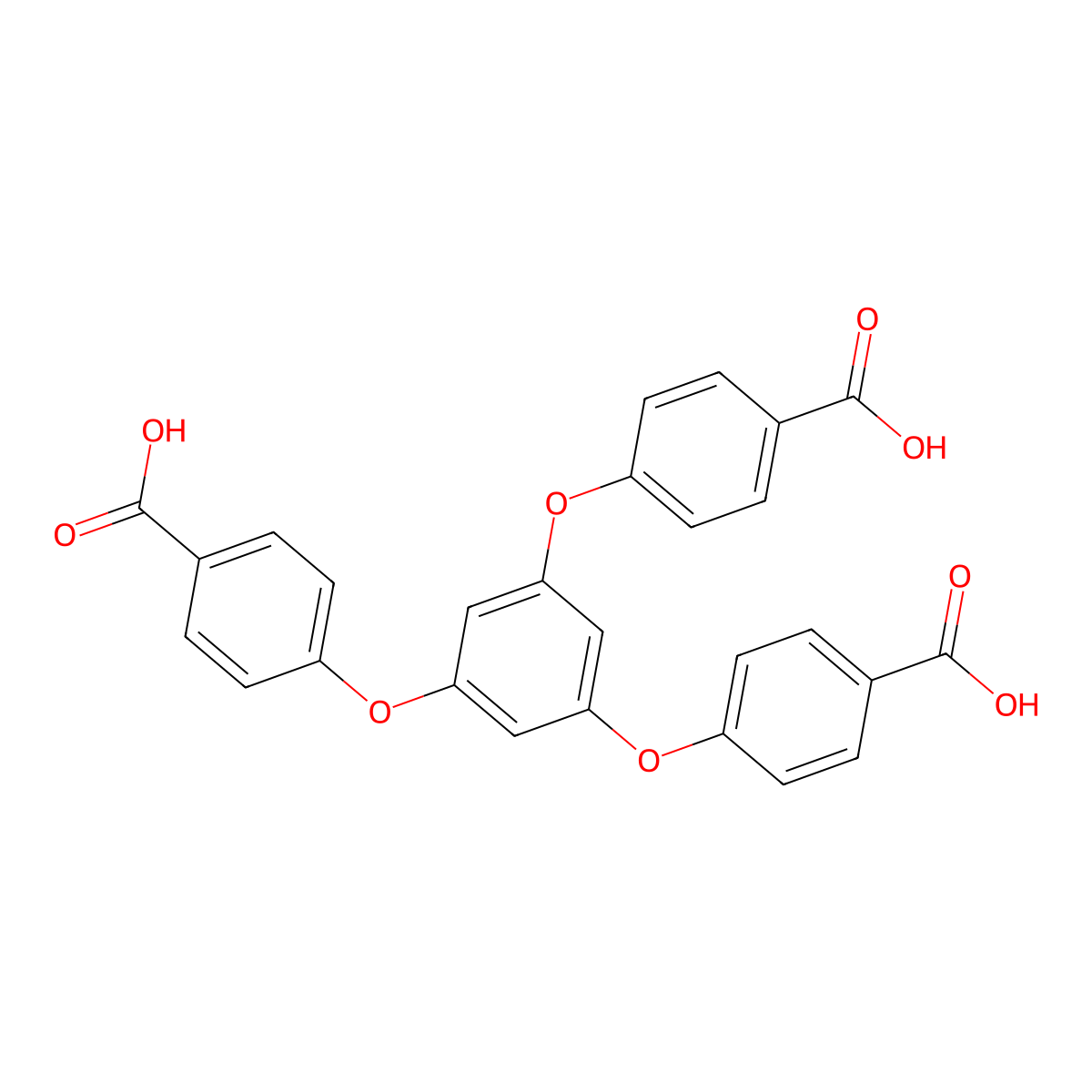 4,4',4''-(Benzene-1,3,5-triyltris(oxy))tribenzoic acid molecular structure, CAS 1071125-59-1