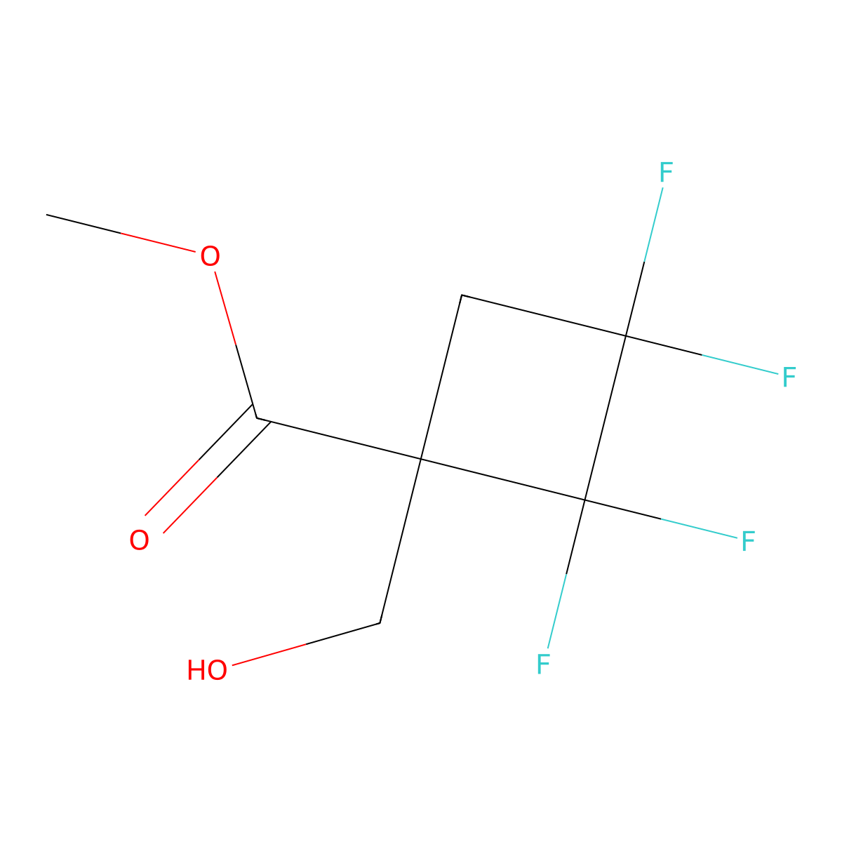 Methyl2,2,3,3-tetrafluoro-1-(hydroxymethyl)cyclobutane-1-carboxylate molecular structure, CAS 1071131-42-4
