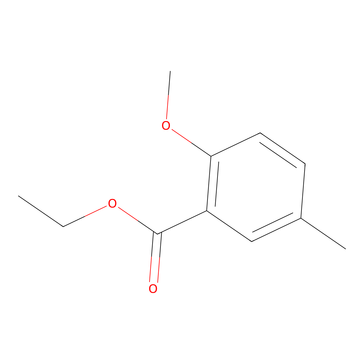 Ethyl 2-methoxy-5-methylbenzoate molecular structure, CAS 1071141-41-7