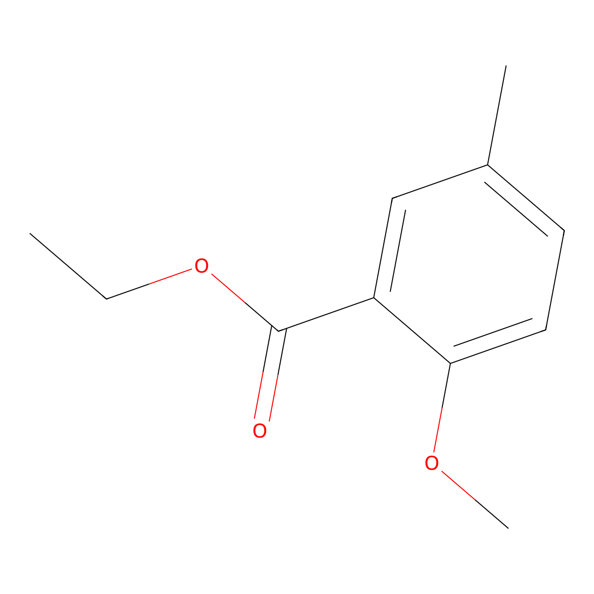 Ethyl 2-methoxy-5-methylbenzoate molecular structure, CAS 1071141-41-7