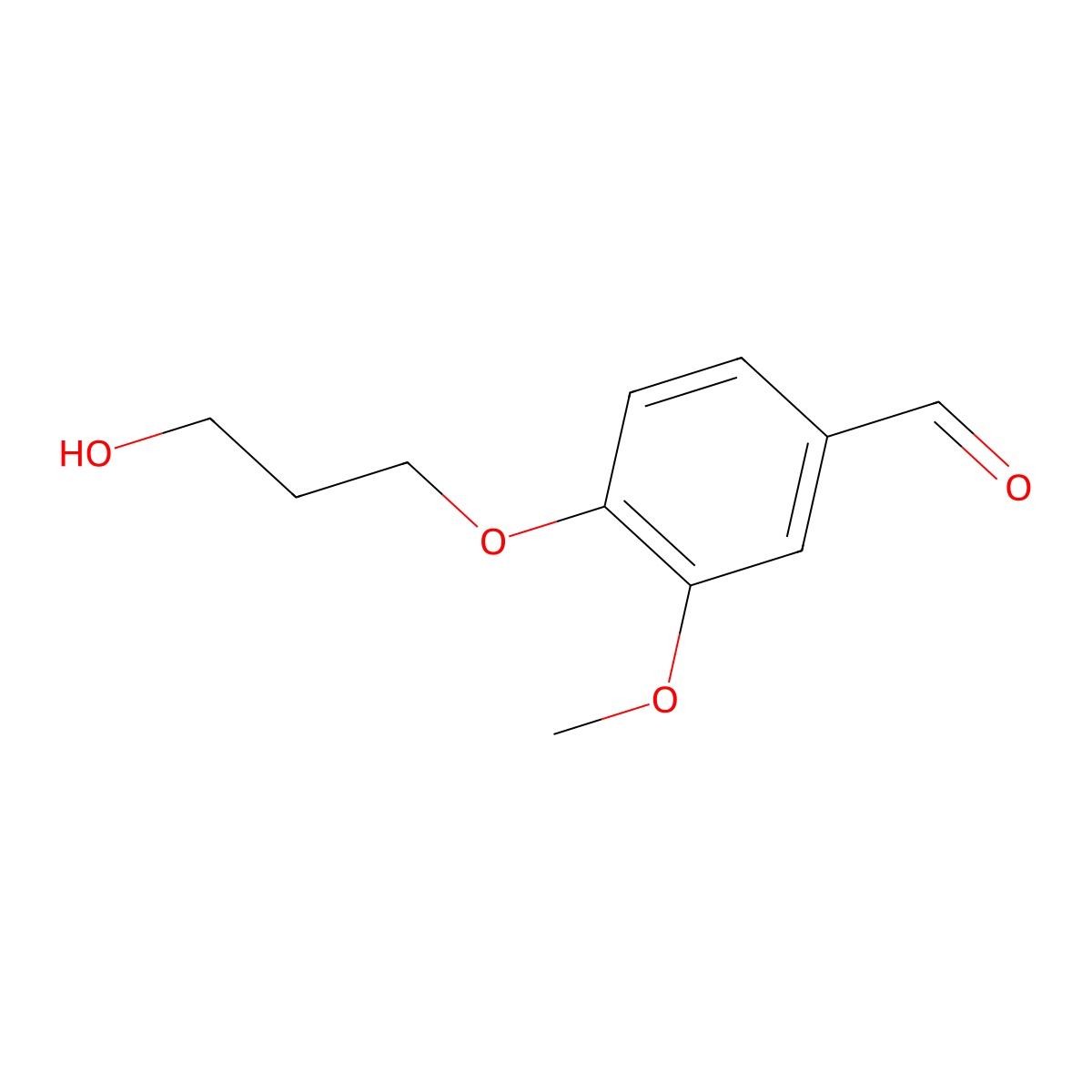 4-(3-Hydroxypropoxy)-3-methoxybenzaldehyde molecular structure, CAS 107115-25-3