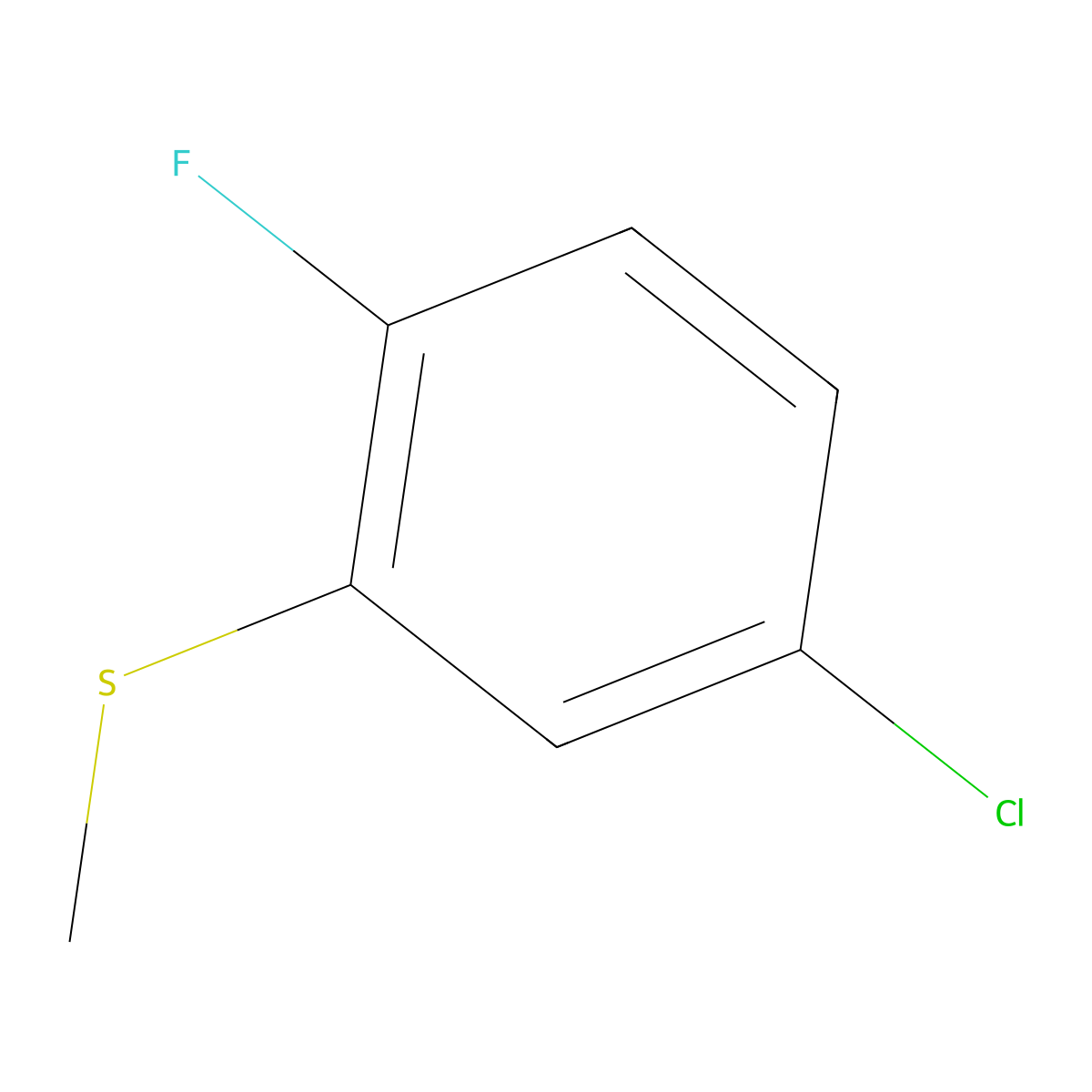 (5-Chloro-2-fluorophenyl)(methyl)sulfane molecular structure, CAS 1071152-05-0