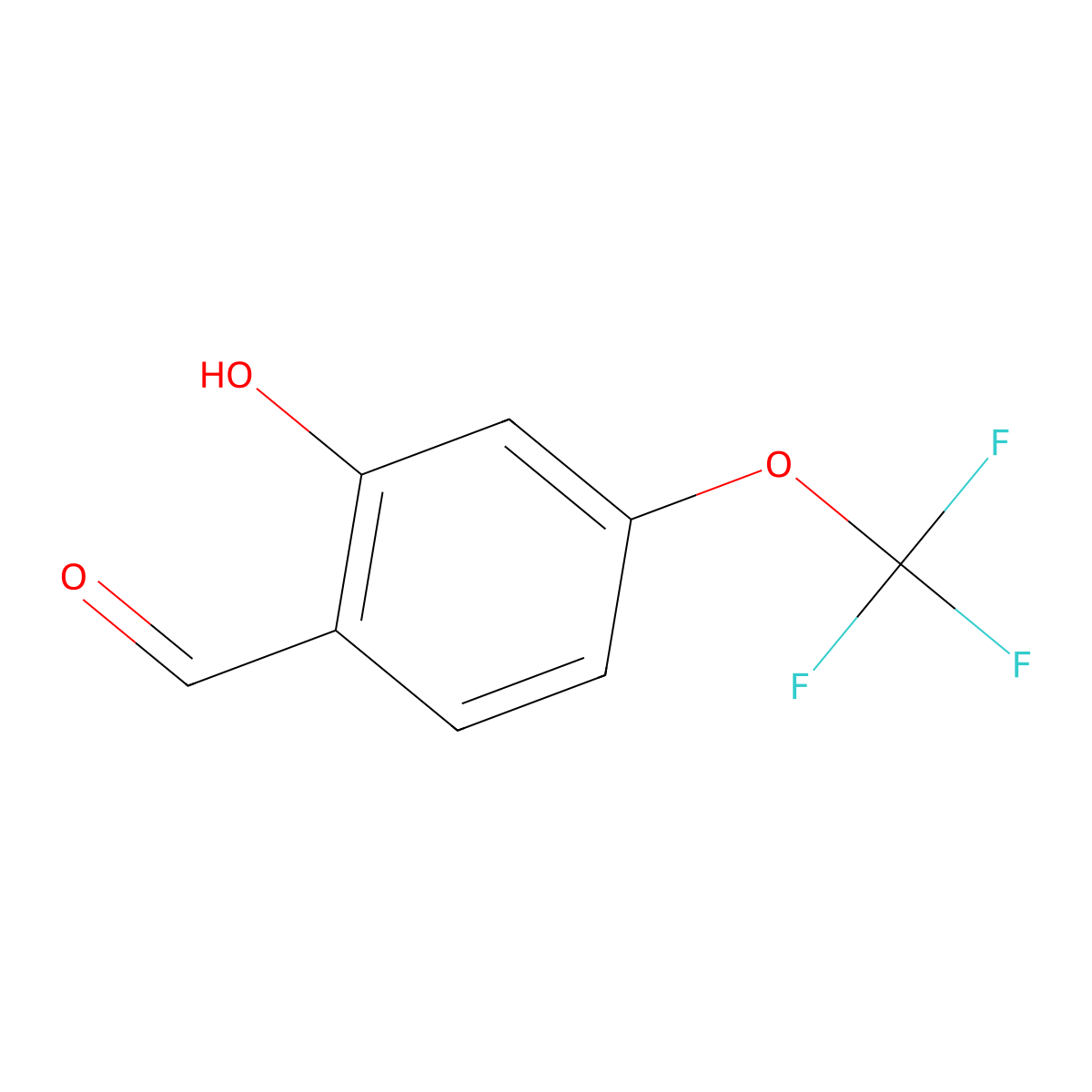2-Hydroxy-4-(trifluoromethoxy)benzaldehyde molecular structure, CAS 1071156-25-6