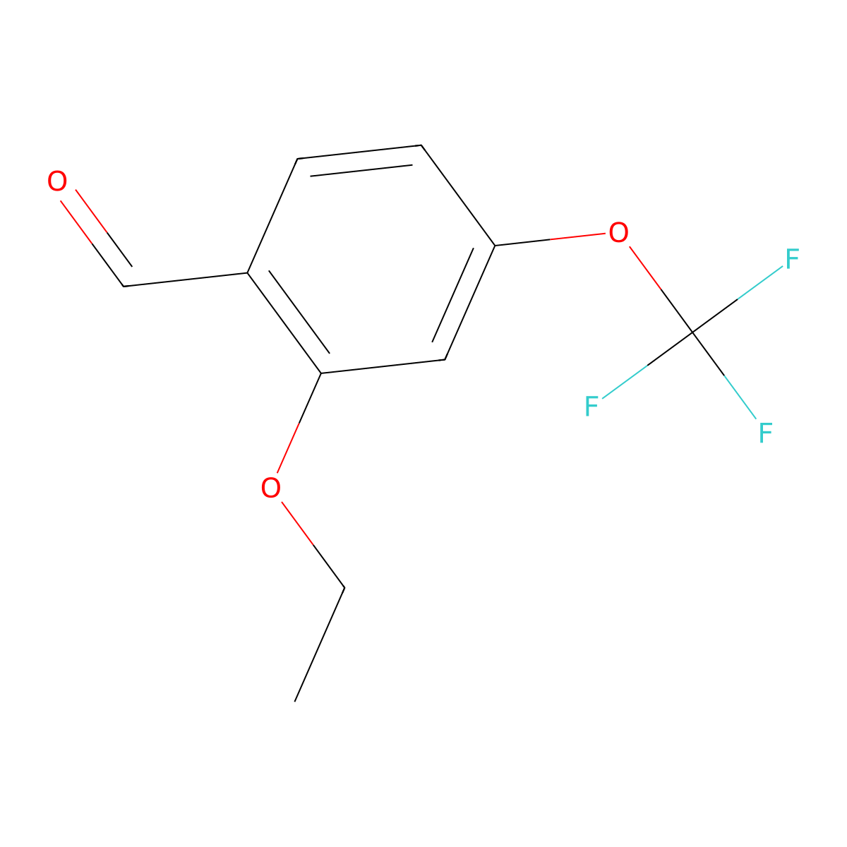 2-Ethoxy-4-(trifluoromethoxy)benzaldehyde molecular structure, CAS 1071156-47-2