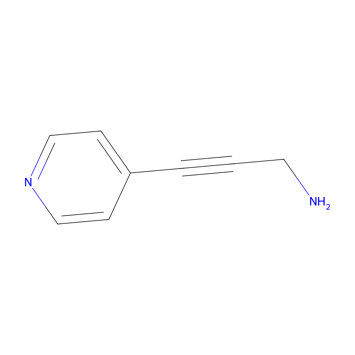 3-(Pyridin-4-yl)prop-2-yn-1-amine molecular structure, CAS 1071156-93-8