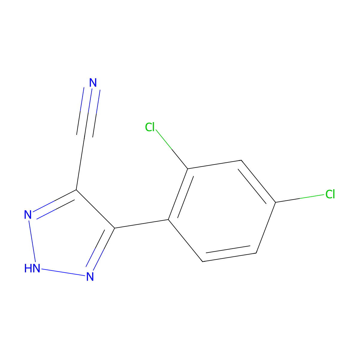 5-(2,4-Dichlorophenyl)-2H-1,2,3-triazole-4-carbonitrile molecular structure, CAS 1071166-44-3