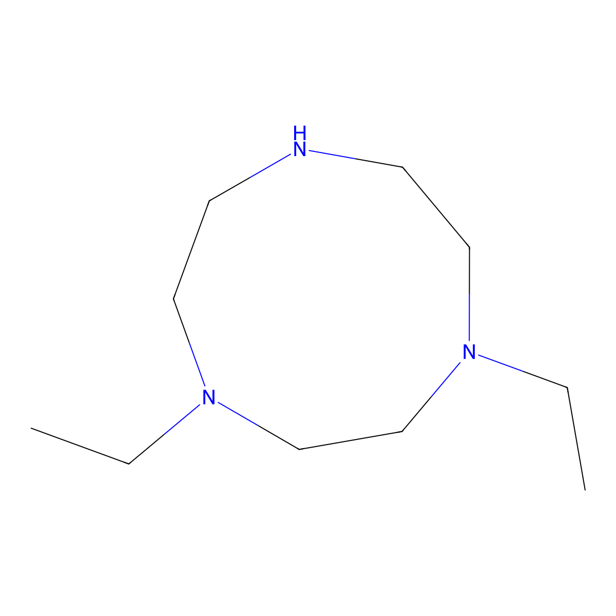1,4-Diethyl-1,4,7-triazonane molecular structure, CAS 1071170-26-7