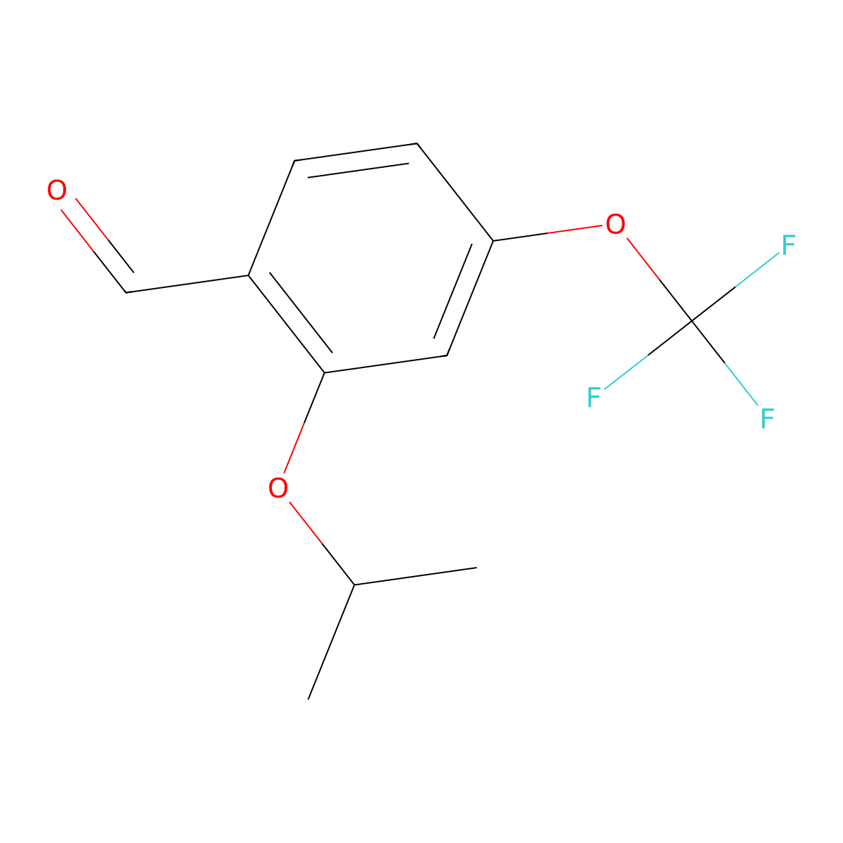 2-Isopropoxy-4-(trifluoromethoxy)benzaldehyde molecular structure, CAS 1071170-47-2