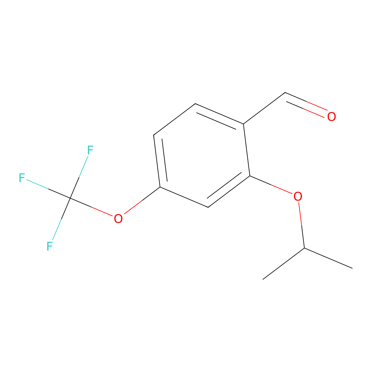 2-Isopropoxy-4-(trifluoromethoxy)benzaldehyde molecular structure, CAS 1071170-47-2