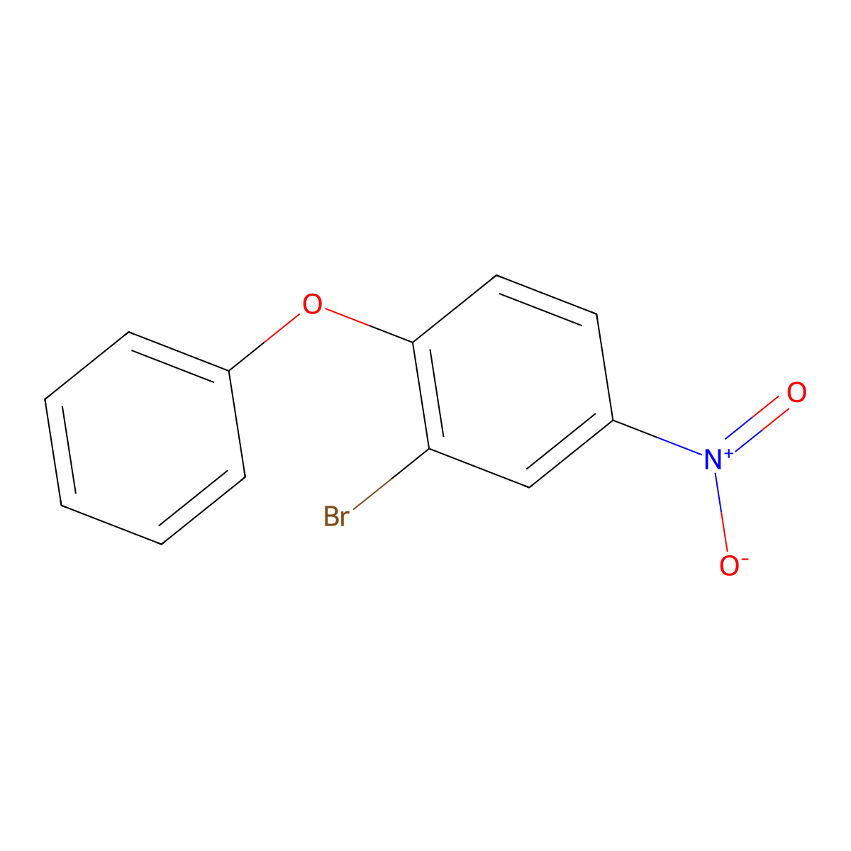 2-Bromo-4-nitro-1-phenoxybenzene molecular structure, CAS 1071172-96-7