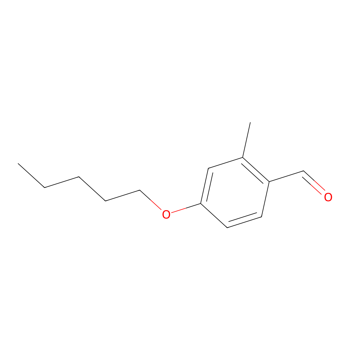 2-Methyl-4-(pentyloxy)benzaldehyde molecular structure, CAS 1071185-48-2