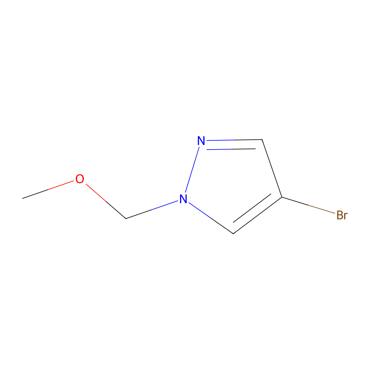 4-Bromo-1-(methoxymethyl)-1H-pyrazole molecular structure, CAS 1071200-42-4