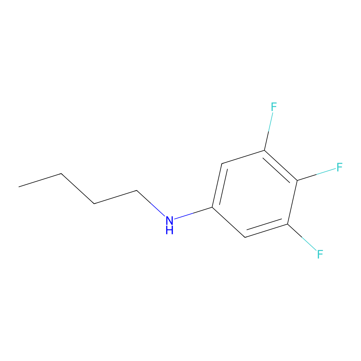 N-butyl-3,4,5-trifluoroaniline molecular structure, CAS 1071207-68-5
