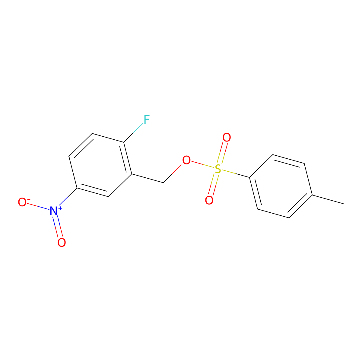 (2-Fluoro-5-nitrophenyl)methyl 4-methylbenzene-1-sulfonate molecular structure, CAS 1071216-94-8