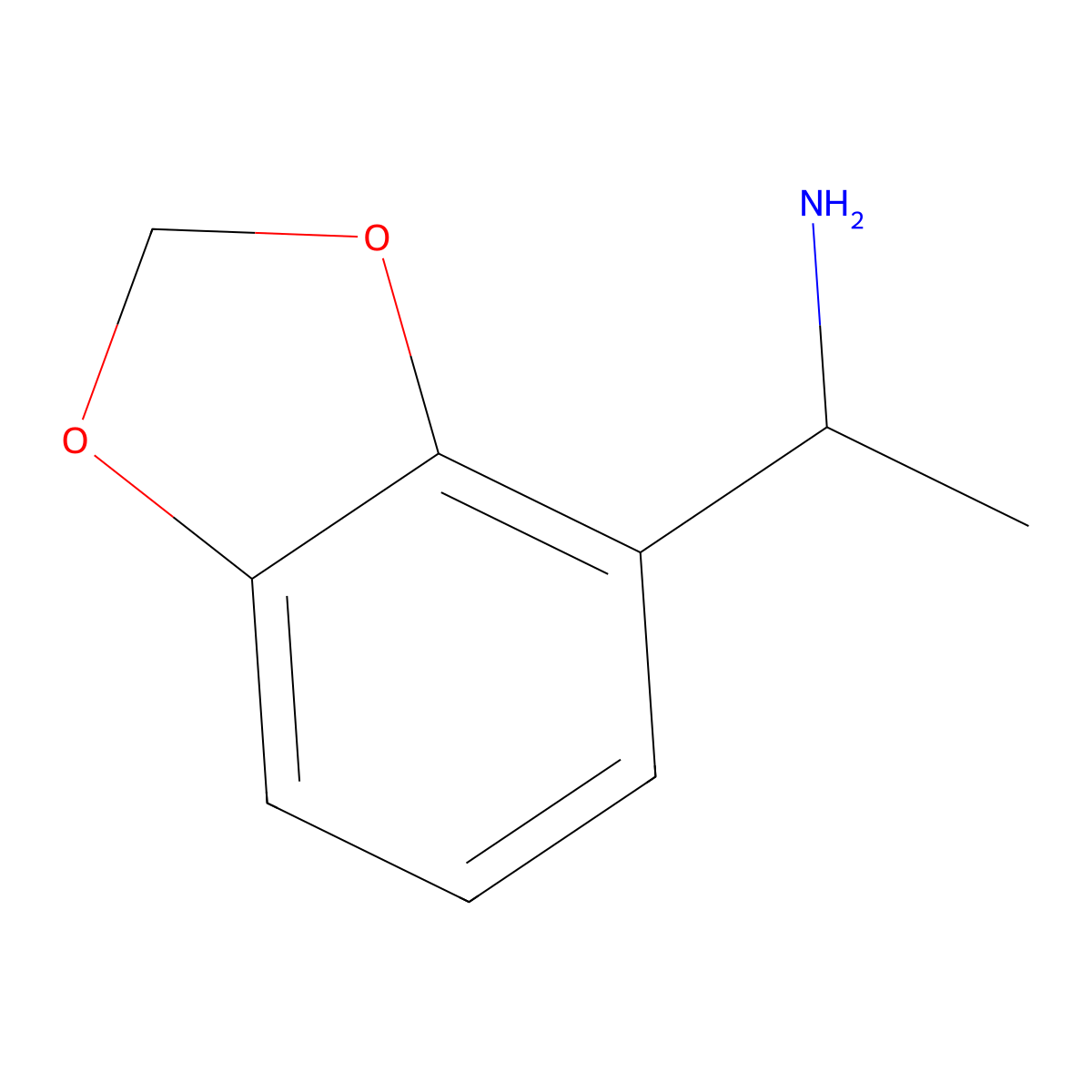 1-(1,3-Dioxaindan-4-yl)ethan-1-amine molecular structure, CAS 1071219-57-2