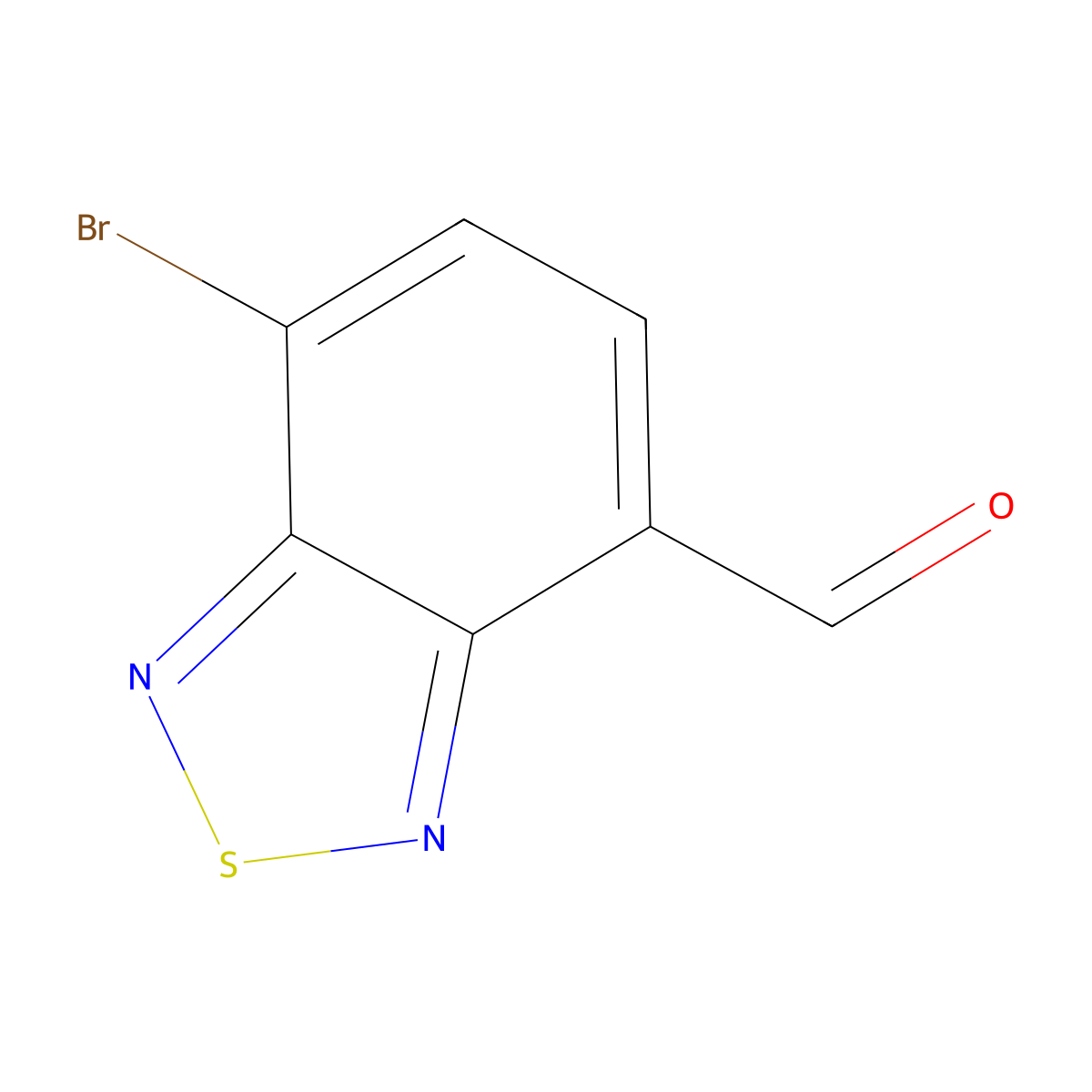 7-Bromo-2,1,3-benzothiadiazole-4-carboxaldehyde molecular structure, CAS 1071224-34-4