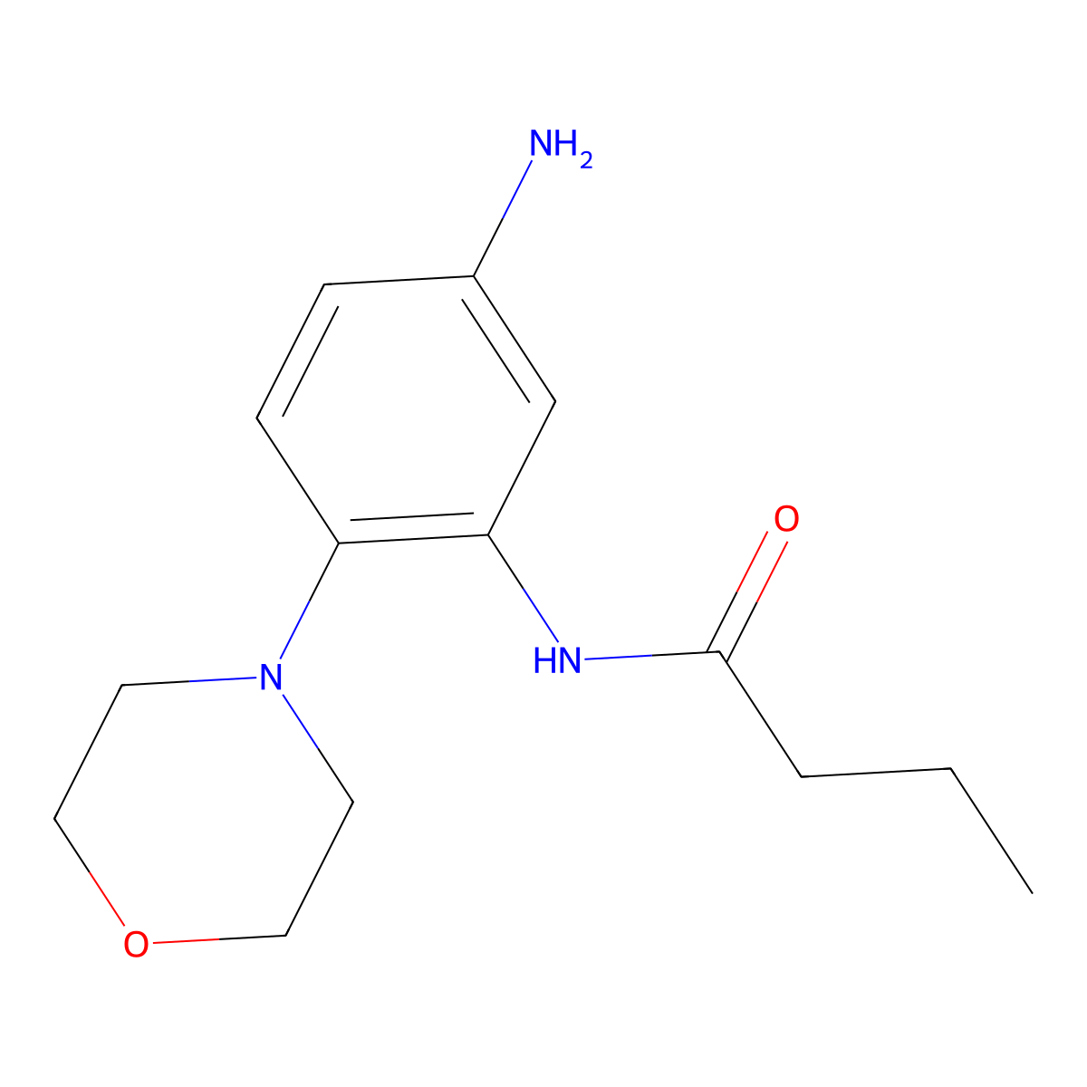 N-[5-amino-2-(morpholin-4-yl)phenyl]butanamide molecular structure, CAS 1071288-64-6
