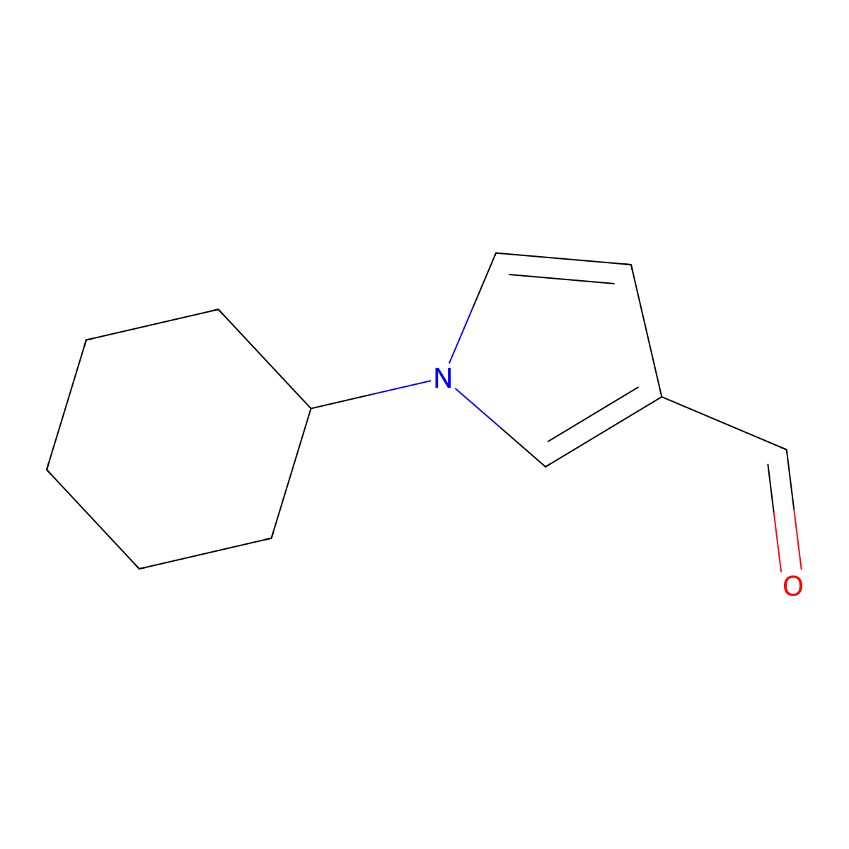 1-cyclohexyl-1H-pyrrole-3-carbaldehyde molecular structure, CAS 1071288-83-9