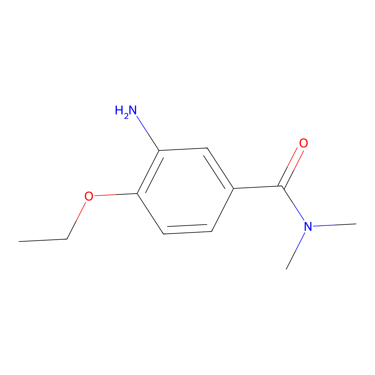 3-amino-4-ethoxy-N,N-dimethylbenzamide molecular structure, CAS 1071290-49-7