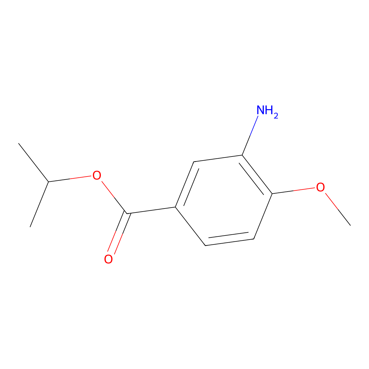 Isopropyl 3-amino-4-methoxybenzoate molecular structure, CAS 1071292-07-3