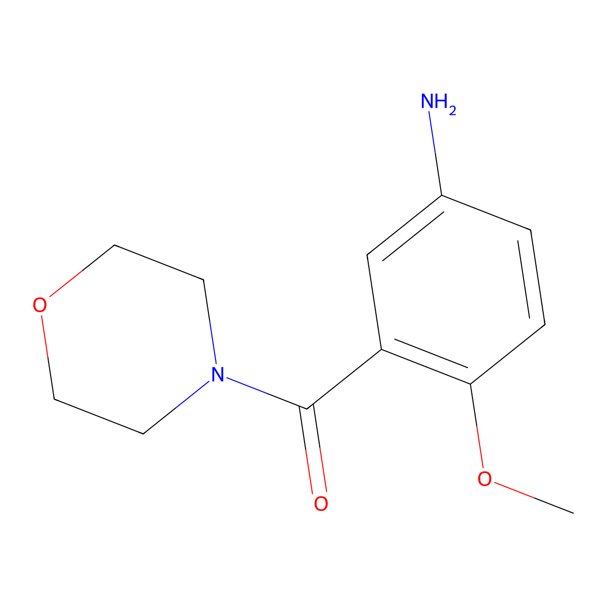 (5-Amino-2-methoxyphenyl)(morpholino)methanone molecular structure, CAS 1071292-86-8