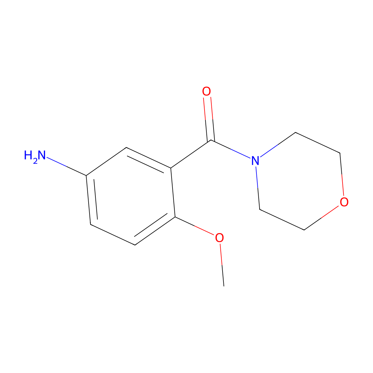 (5-Amino-2-methoxyphenyl)(morpholino)methanone molecular structure, CAS 1071292-86-8