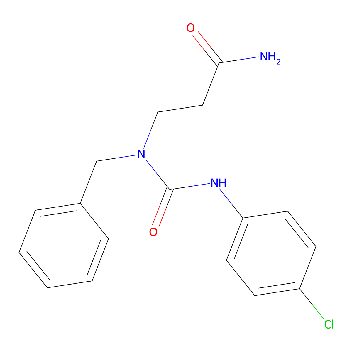 3-[Benzyl-[(4-chlorophenyl)carbamoyl]amino]propanamide molecular structure, CAS 1071294-49-9