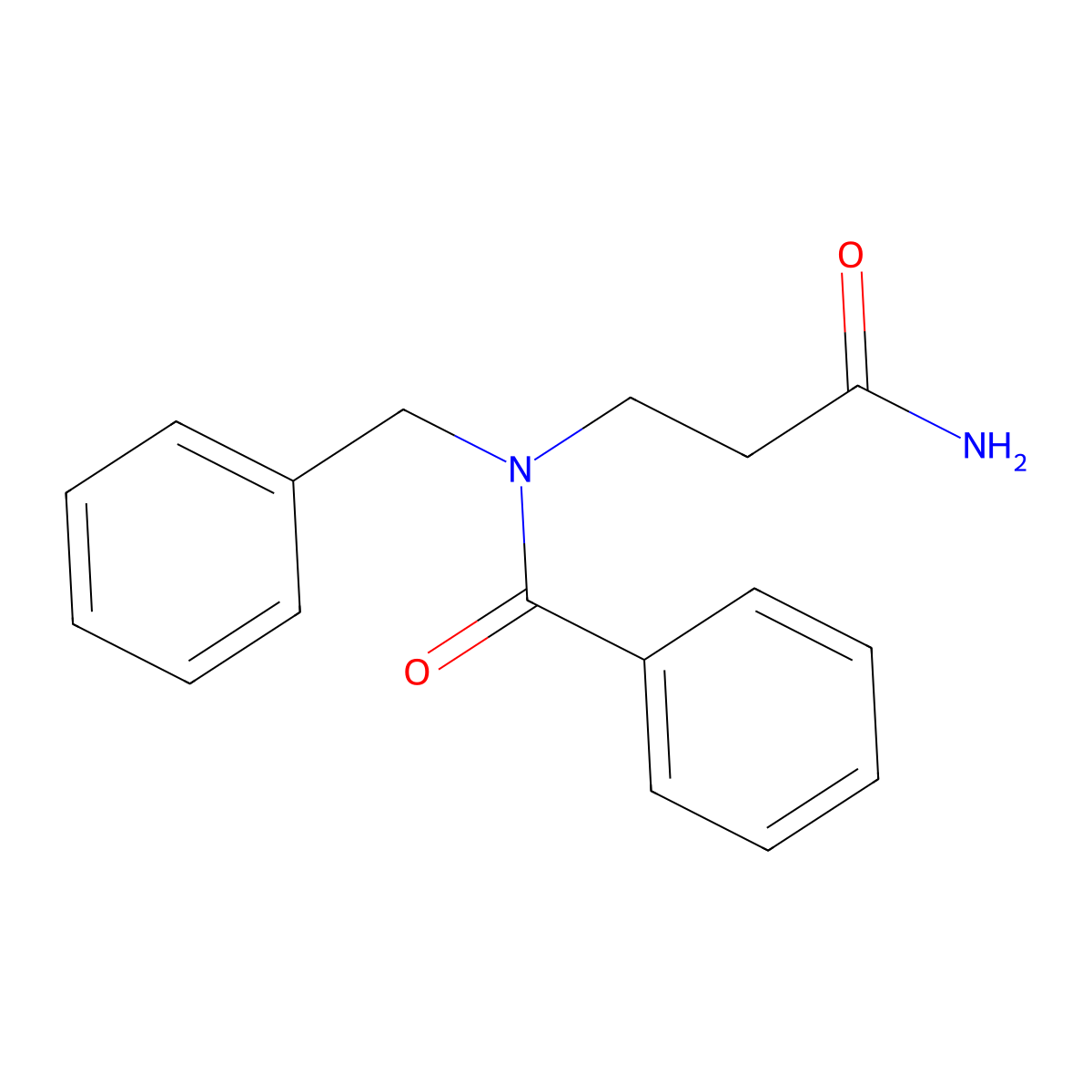 N-(3-amino-3-oxopropyl)-N-benzylbenzamide molecular structure, CAS 1071294-71-7