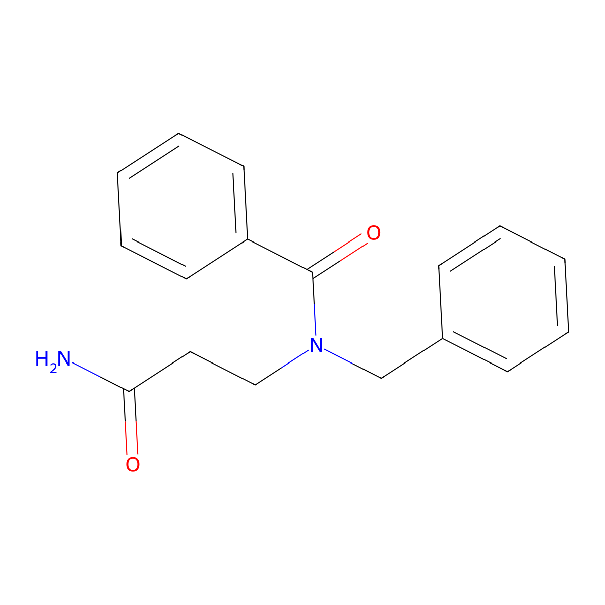 N-(3-amino-3-oxopropyl)-N-benzylbenzamide molecular structure, CAS 1071294-71-7