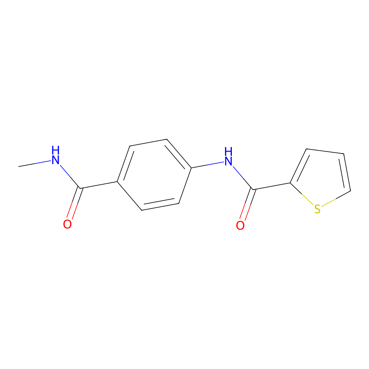 N-[4-(methylcarbamoyl)phenyl]thiophene-2-carboxamide molecular structure, CAS 1071297-86-3