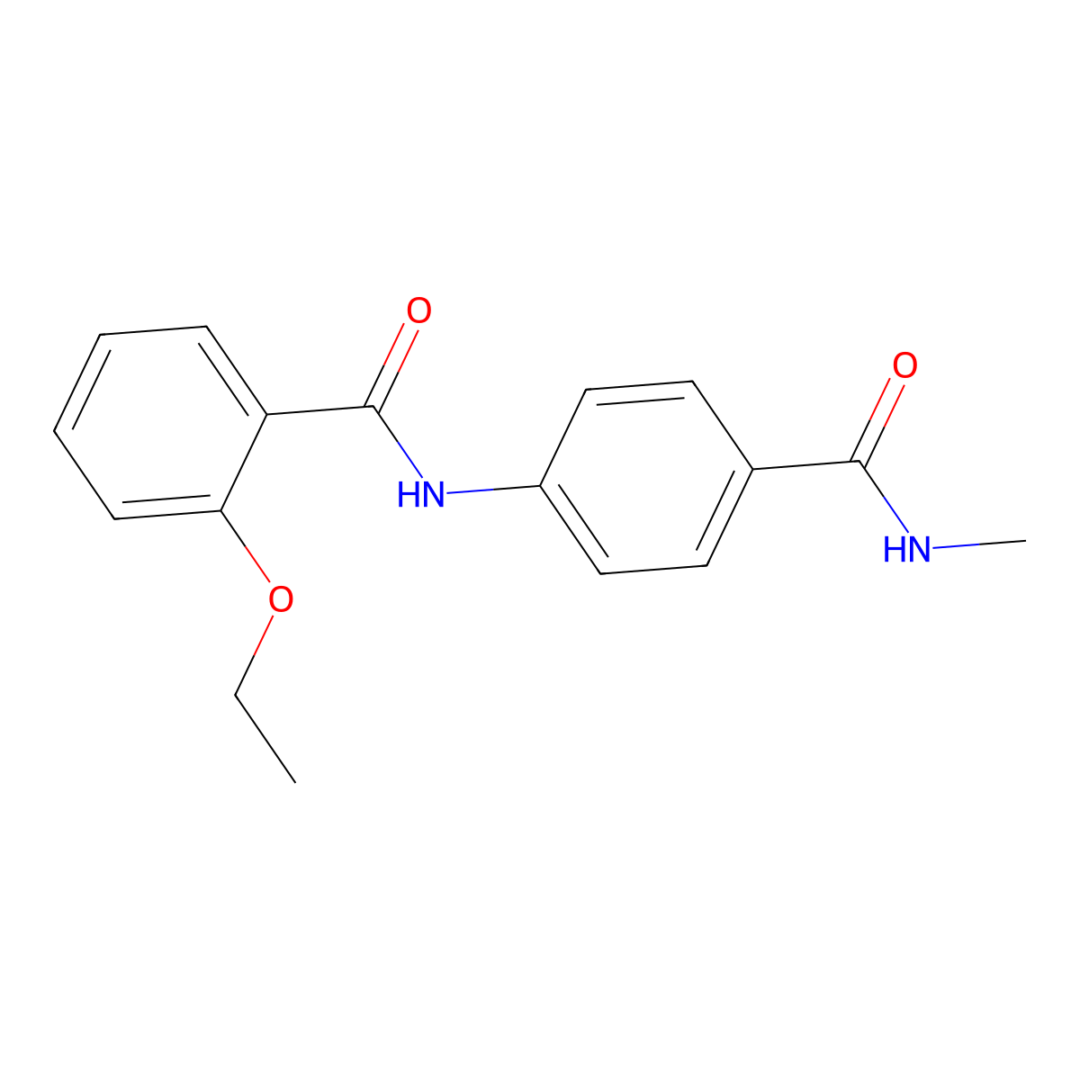 2-ethoxy-N-{4-[(methylamino)carbonyl]phenyl}benzamide molecular structure, CAS 1071298-59-3