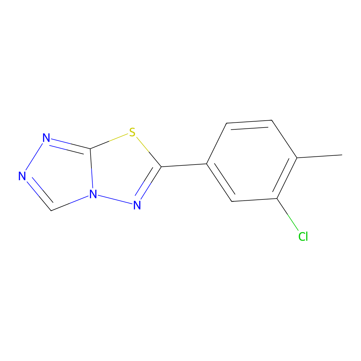 6-(3-Chloro-4-methylphenyl)[1,2,4]triazolo[3,4-b][1,3,4]thiadiazole molecular structure, CAS 1071310-16-1