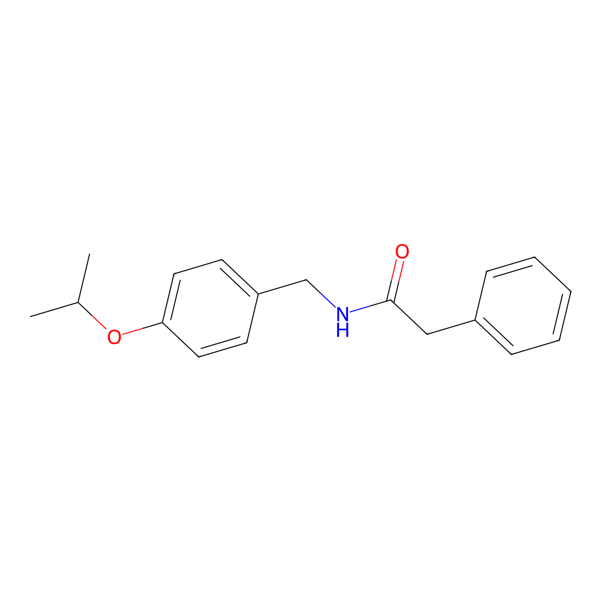 N-(4-isopropoxybenzyl)-2-phenylacetamide molecular structure, CAS 1071321-76-0