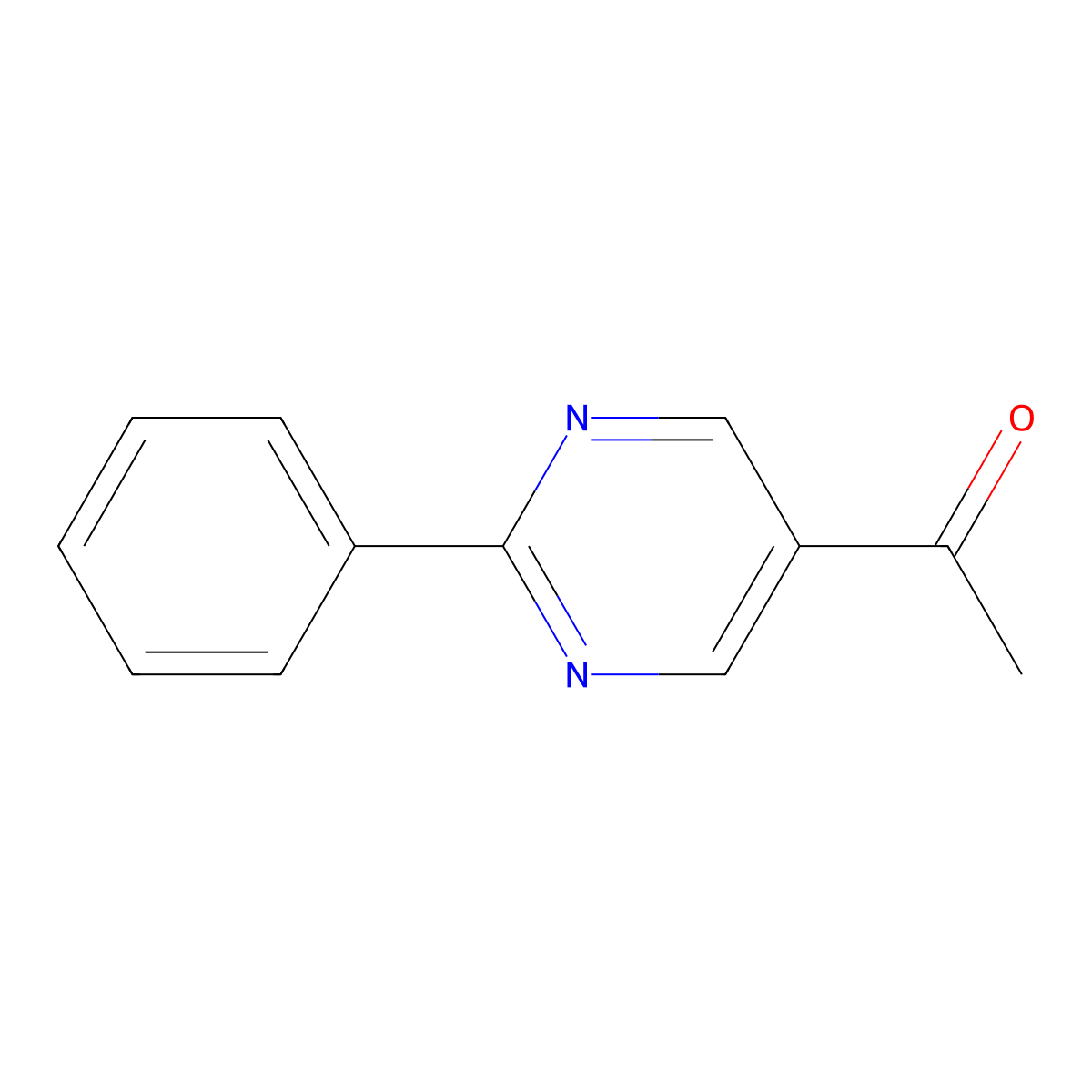 1-(2-Phenylpyrimidin-5-yl)ethanone molecular structure, CAS 1071323-12-0
