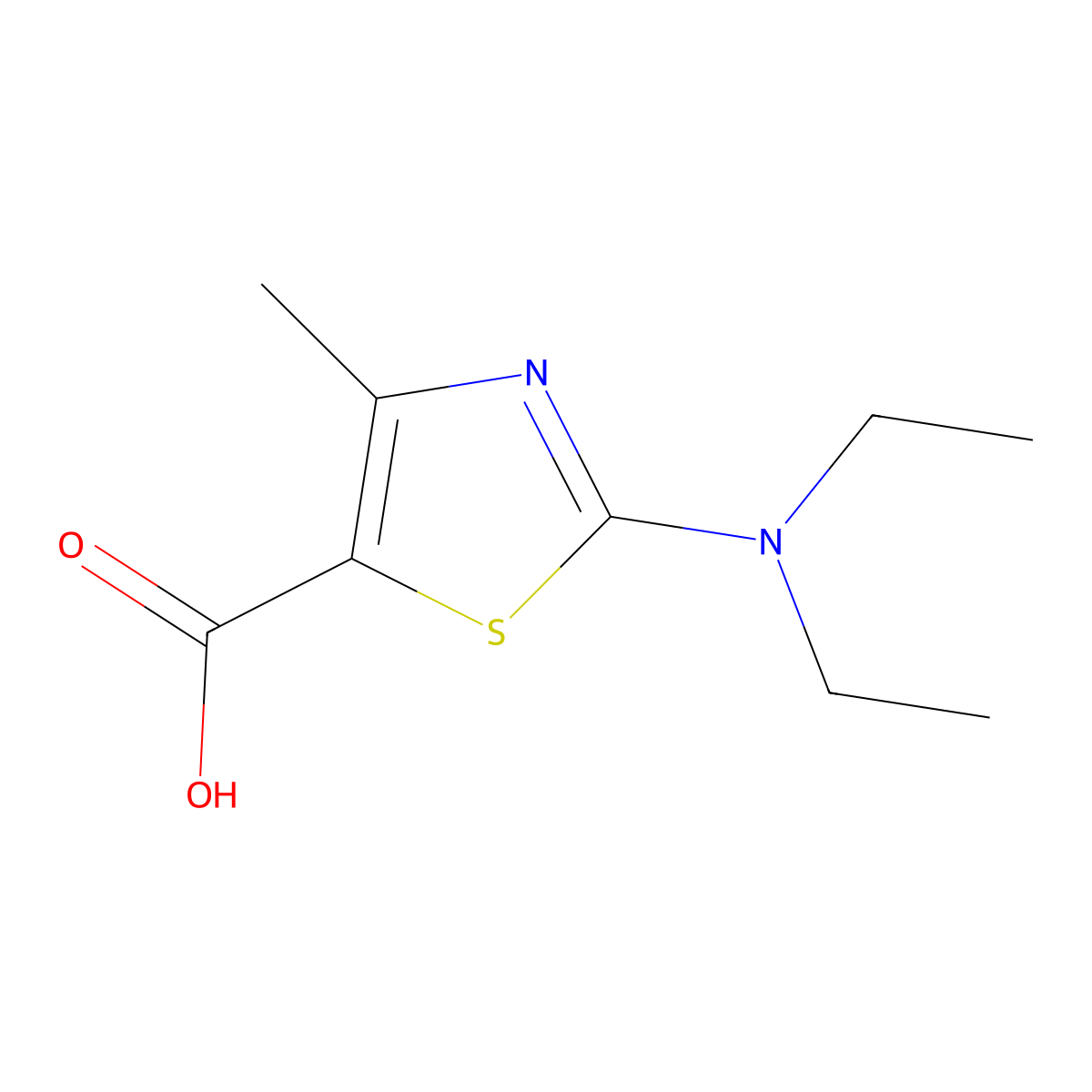 2-Diethylamino-4-methyl-thiazole-5-carboxylic acid molecular structure, CAS 1071329-00-4