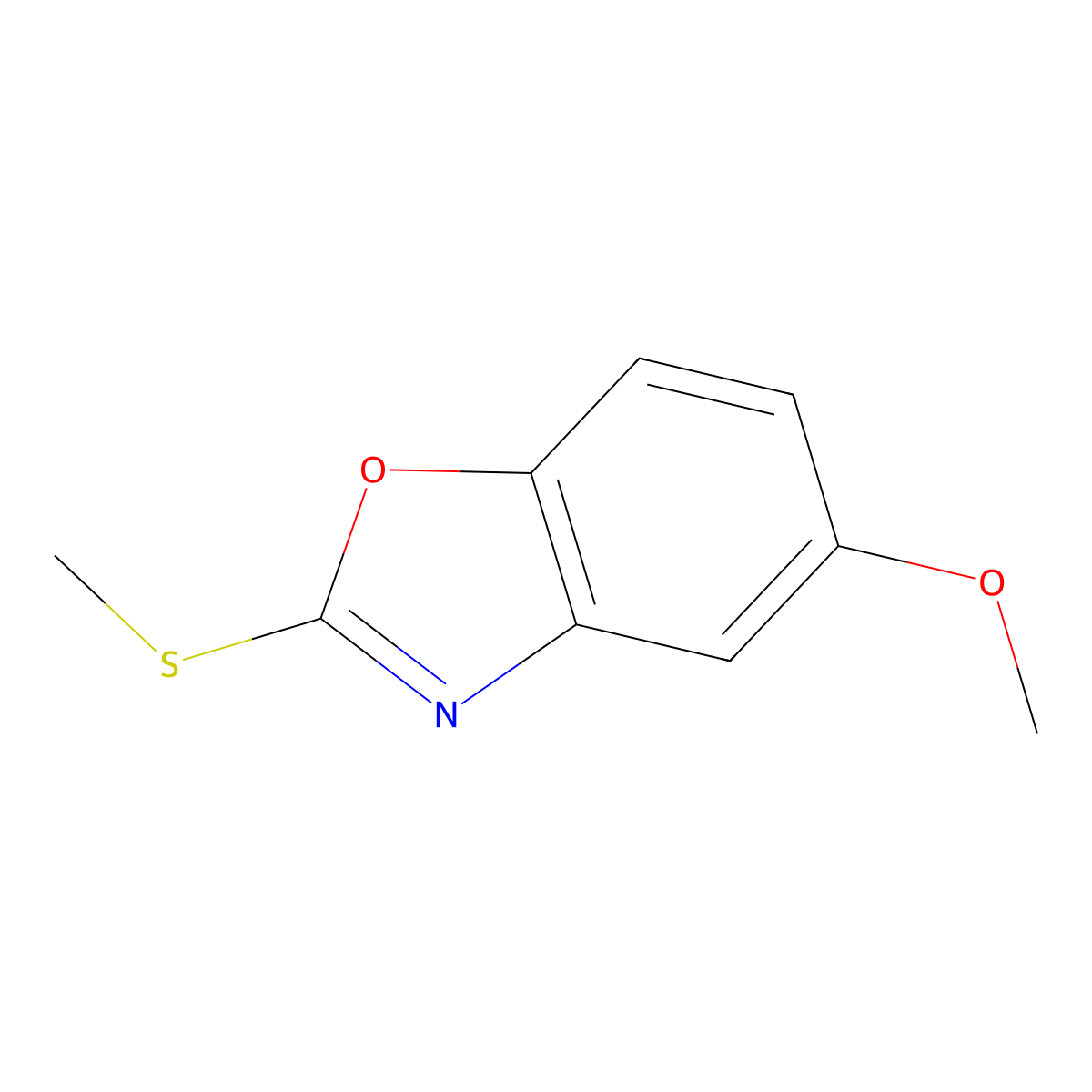 5-Methoxy-2-(methylthio)-1,3-benzoxazole molecular structure, CAS 1071329-05-9