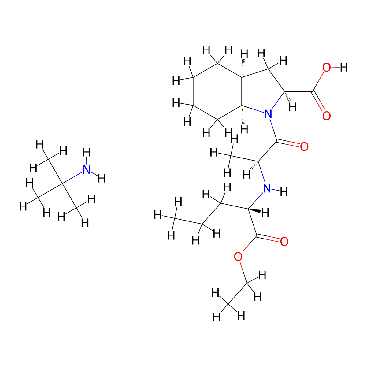 Perindopril Erbumine molecular structure, CAS 107133-36-8